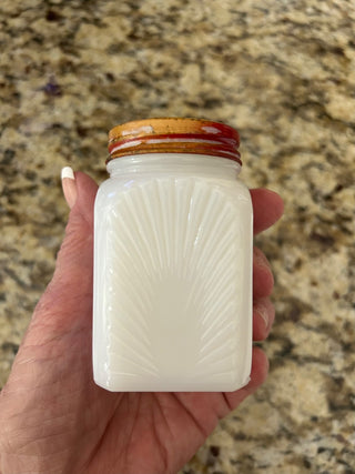 Vintage Milk Glass Shakers, Set of 3    MTS|102617