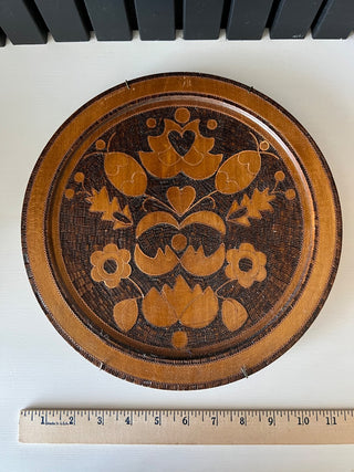 Vintage Polish carved plate RSV|105621