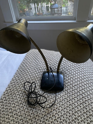 Vintage Double Gooseneck Lamp