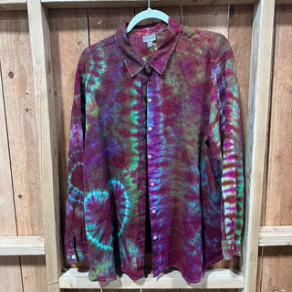 TIE DYE LINEN BLOIUSE|50323