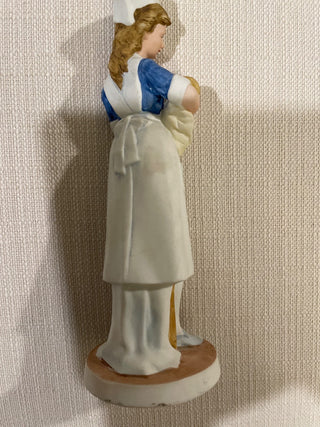 Vintage Lefton Nurse Figurine HoldingBaby Porcelain Hand Painted 8” Ceramic RSV