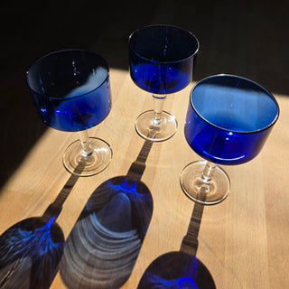 Vtg Cobalt Blue Glassware  (Set of 3)