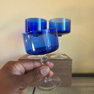 Vtg Cobalt Blue Glassware  (Set of 3)