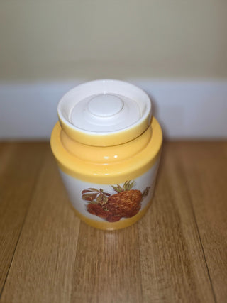 MTS Vtg Pineapple & Strawberry Cookie Jar w/Lid|131914