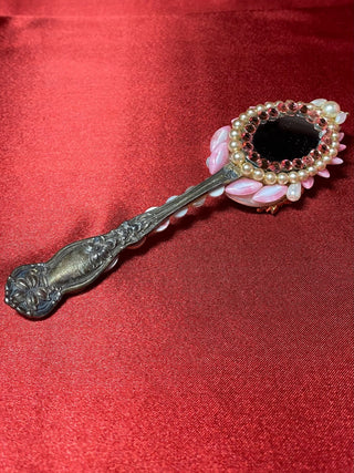 Vintage Mirror Spoon Handcrafted by Unknown Artist RSV