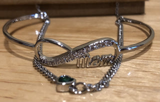 Infinity Mom Green Jewel Heart Bracelet MTS 49|98671
