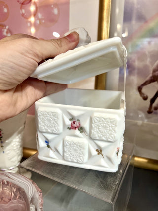 Westmoreland Milk Glass Box and Lid MTS