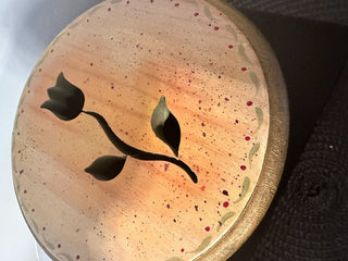 Trinket Wood Tulip Box.  MTS