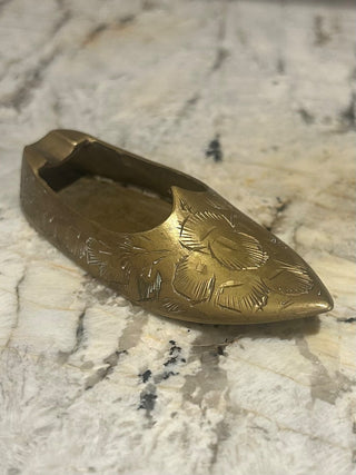 Small Brass Slipper Ashtray/Trinket Dish    MTS|107199
