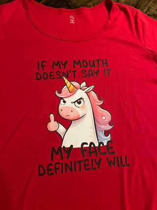 Mouth Doesn't Say It Shirt Womens 1X RSV|72498