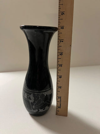 Vintage marble etched vase RSV|103668