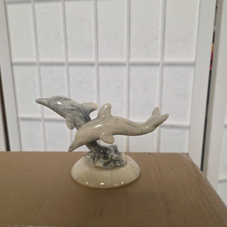 Marble Dolphins Figurine