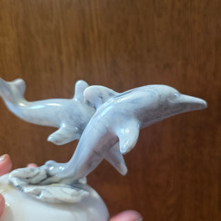 Marble Dolphins Figurine