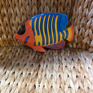 Tropical Painted Wooden Fish