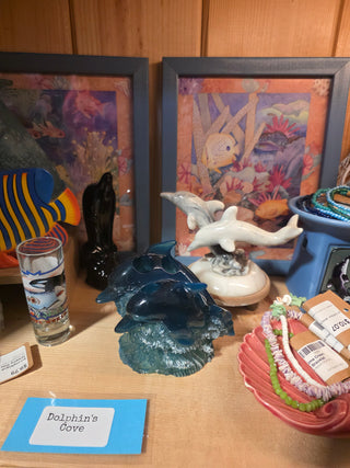 Marble Dolphins Figurine