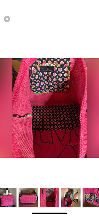 Vera Bradley Petal Paisley Elephant Pink Shoulder Bag-RSV|113664