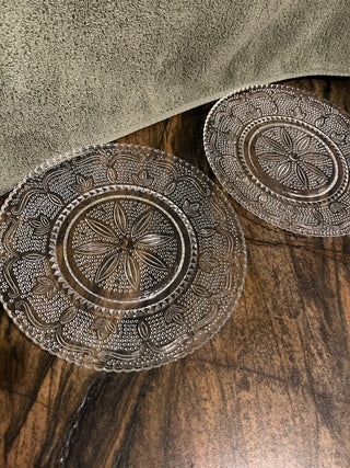 Vintage Federal Glass Co. Heritage Pattern 9 1/4" Dinner Plate RSV|123078