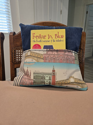 14x14 Reading Pillow "Forever in Blue-Fourth Summer" RCD