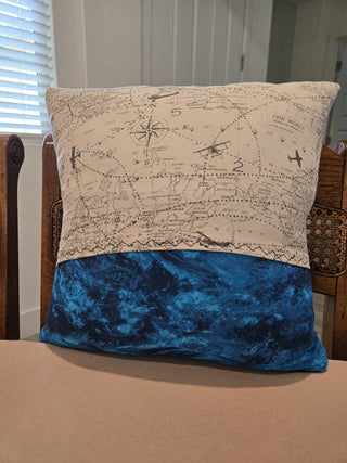 14x14 Reading Pillow "Forever in Blue-Fourth Summer" RCD