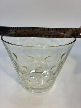 Vintage Clear Glass Dot Pattern Ice Bucket|163734