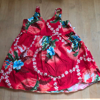 SALE - Girl's - Red Hawaiian Dress (3-4T)