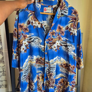 Men's - Hilo Hattie | Blue Tropical Palms (2XL)