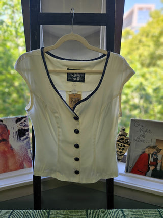 Vtg DEADSTOCK West 27th St. Blouse (Med) MTS|90941