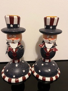 #2665 Uncle Sam Candleholder Pair RSV