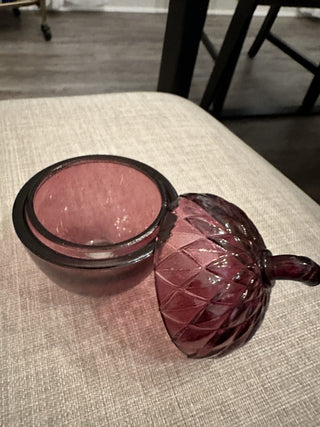 Vintage Purple Acorn Trinket Jar MTS|105081