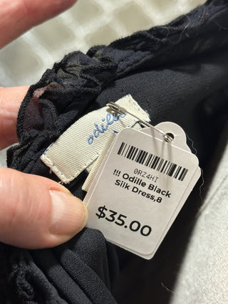 !!! Odille Black Silk Dress,8|129356