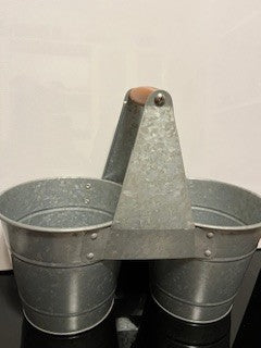 #1012 Galvanized Double Planter