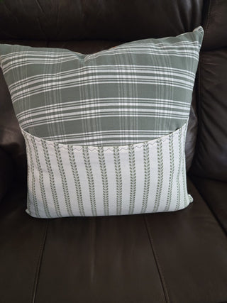 18x18 My Story Book Pillow (Blues/Rust/Floral) RCD