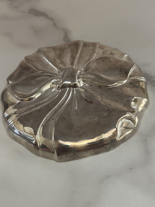 VINTAGE GODINGER Silver Plated Vanity /Powder Jar Mirror - RSV|107820