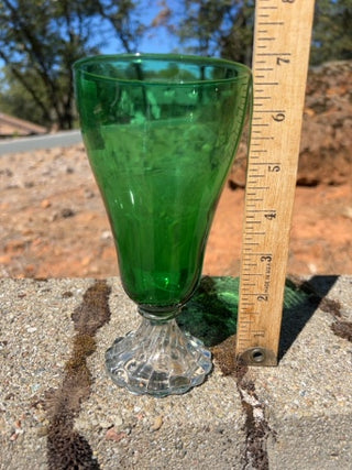 ONE Footed Ice Tea Goblet Emerald Green Anchor Hocking – Boopie Stemware
