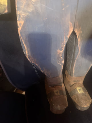 Metal and Wood Pilgrim with pumpkin bag #47 VV MTS|126205