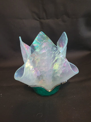 Northwest Iridescent Hankerchief Signed Vase RCD
