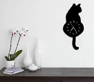 Black and White Cat Wall clock #62 VV MTS|72951