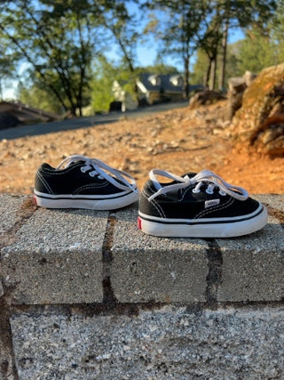 VANS Toddler Authentic Shoe Black Size 3.5