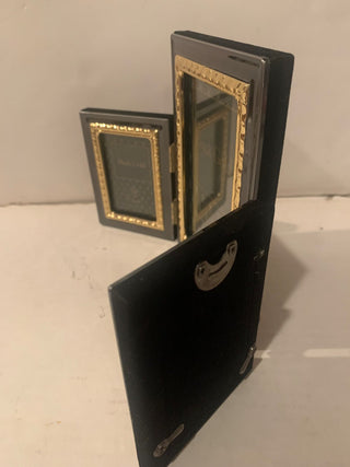 Vntg Black Gold triple frame MTS