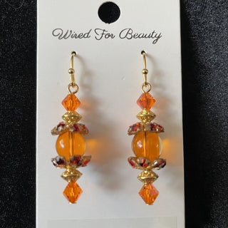 earrings, orange RSV