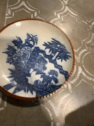Antique Japanese “Igezara” Blue and White Plate