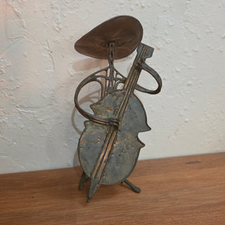 Copper Metal Man Playing Guitar