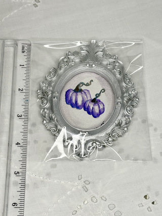 Original Watercolor Purple Pumpkins Magnet Large RSV