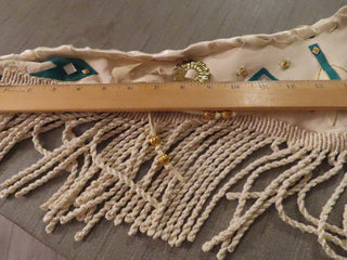 White leather fringed collar by Deborah Sheidler RCD