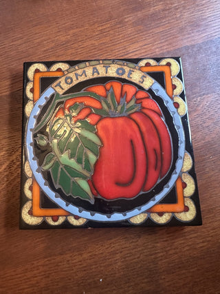 Vintage TRITON Tile Trivet Tomatoes RSV|57442