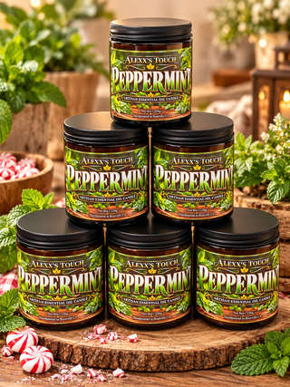 PEPPERMINT - ARTISAN ESSENTIAL OIL CANDLE