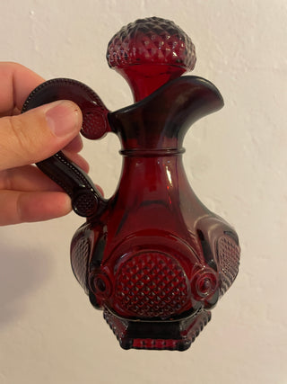 Avon red cruet with stopper
