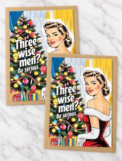Three Wise Men Retro card