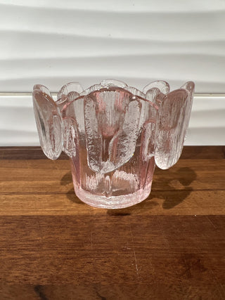Viking Glass Finnish Crown Pink Votive RSV|69942