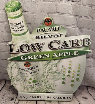 Vintage Bacardi Silver Green Apple Sign metal sign #47 VV MTS